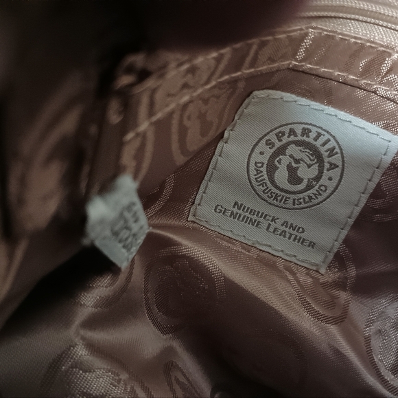 Spartina 449 daufuskie island Black Hollecker Satchel Purse Nubuck Leather - Picture 13 of 16